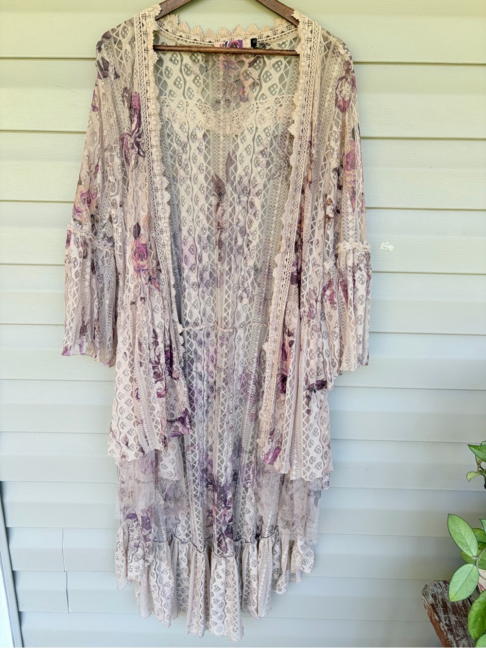 Origami Lace Crochet Duster/kimono Cardigan 
Shabby Chic Festival - Picture 3 of 6